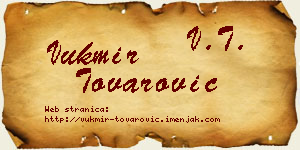 Vukmir Tovarović vizit kartica